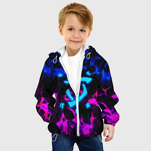 Детская куртка Doom неоновый дым / 3D-Белый – фото 4