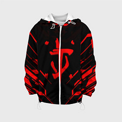 Куртка с капюшоном детская Doom geometry red steel, цвет: 3D-белый