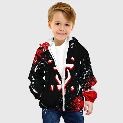 Детская куртка Doom краски абстракция / 3D-Белый – фото 4