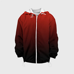 Куртка с капюшоном детская Red gradient, цвет: 3D-белый