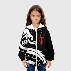 Куртка с капюшоном детская Doom dragon steel, цвет: 3D-белый — фото 2