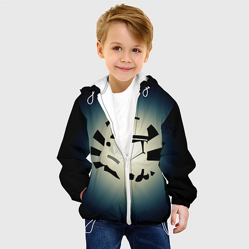 Детская куртка Имперский штурмовик - градиент / 3D-Белый – фото 4