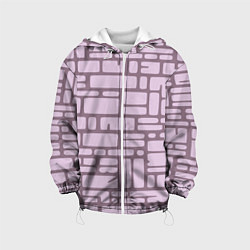 Куртка с капюшоном детская Кирпичная кладка, цвет: 3D-белый