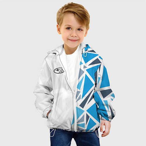Детская куртка Субару - фрагменты / 3D-Белый – фото 4