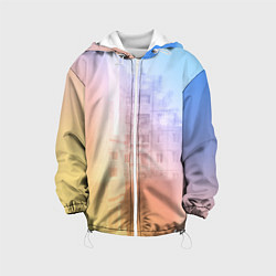 Куртка с капюшоном детская Сквозь занавески и стёкла, цвет: 3D-белый