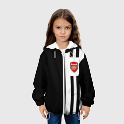 Куртка с капюшоном детская Arsenal спорт линии, цвет: 3D-белый — фото 2