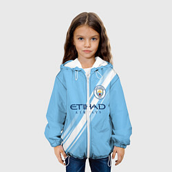 Куртка с капюшоном детская Манчестер Сити домашняя форма 2025 2026, цвет: 3D-белый — фото 2