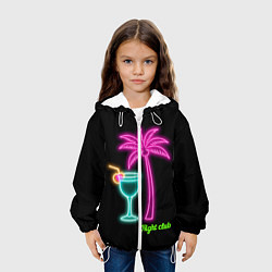 Куртка с капюшоном детская Night club, цвет: 3D-белый — фото 2