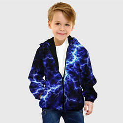 Куртка с капюшоном детская Мощнейший разряд молнии, цвет: 3D-черный — фото 2