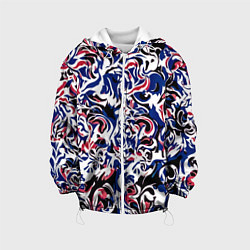 Детская куртка Абстрактный паттерн бело-сине-красный