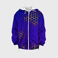 Куртка с капюшоном детская Оптическая броня железного человека, цвет: 3D-белый