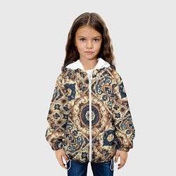Куртка с капюшоном детская Узоры калейдоскопа, цвет: 3D-белый — фото 2