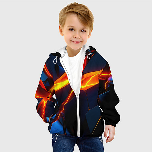 Детская куртка Plate fractures / 3D-Белый – фото 4