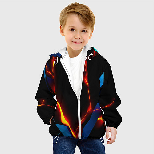 Детская куртка Neon orange glow / 3D-Белый – фото 4