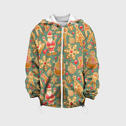 Куртка с капюшоном детская Имбирные пряники, цвет: 3D-белый