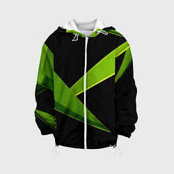 Куртка с капюшоном детская Geometric neon, цвет: 3D-белый