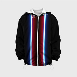 Куртка с капюшоном детская Color white blue red neon, цвет: 3D-белый
