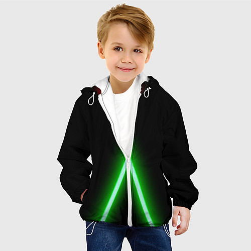 Детская куртка Color neon green / 3D-Белый – фото 4