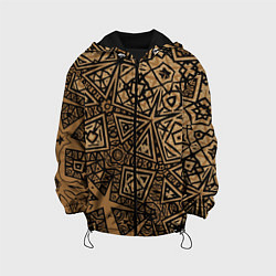 Куртка с капюшоном детская Золотая метаморфоза на черном, цвет: 3D-черный