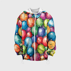 Детская куртка Россыпь новогодних шаров