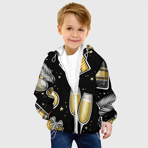 Детская куртка Новогодний вайб / 3D-Белый – фото 4
