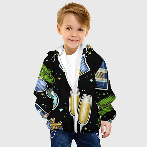 Детская куртка Новогодний вайб / 3D-Белый – фото 4