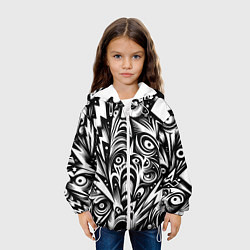 Куртка с капюшоном детская Lightnings and faces - ai art fantasy, цвет: 3D-белый — фото 2
