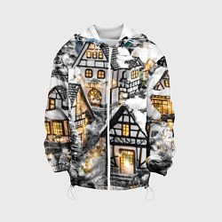 Детская куртка Объемные новогодние дома