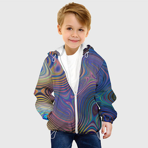 Детская куртка Абстрактная рябь / 3D-Белый – фото 4