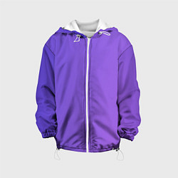Куртка с капюшоном детская Color purple gradient, цвет: 3D-белый