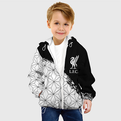 Детская куртка Liverpool краски текстура геометрия / 3D-Белый – фото 4