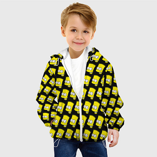 Детская куртка Барт Симпсон: узор / 3D-Белый – фото 4