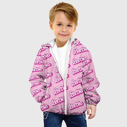 Детская куртка Barbie Pattern / 3D-Белый – фото 4