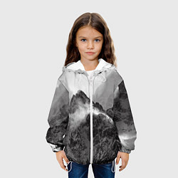 Куртка с капюшоном детская Горы, цвет: 3D-белый — фото 2