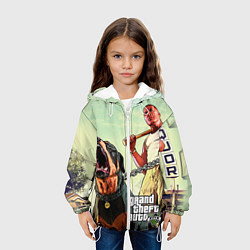Куртка с капюшоном детская GTA 5: Franklin Clinton, цвет: 3D-белый — фото 2