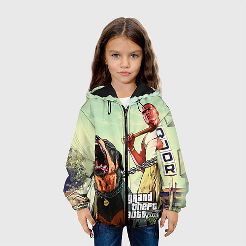 Детская куртка GTA 5: Franklin Clinton / 3D-Черный – фото 3