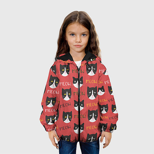 Детская куртка Meow / 3D-Черный – фото 3