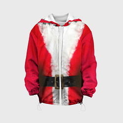 Куртка с капюшоном детская Дед мороз, цвет: 3D-белый