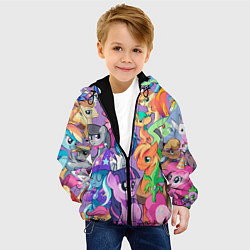 Куртка с капюшоном детская My Little Pony, цвет: 3D-черный — фото 2