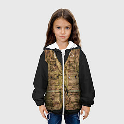 Куртка с капюшоном детская Жилетка охотника, цвет: 3D-белый — фото 2