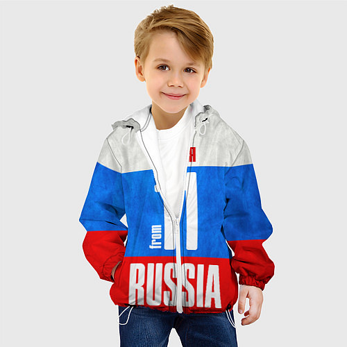 Детская куртка Russia: from 11 / 3D-Белый – фото 4