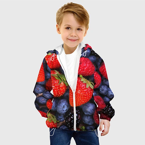 Детская куртка Berries / 3D-Белый – фото 4