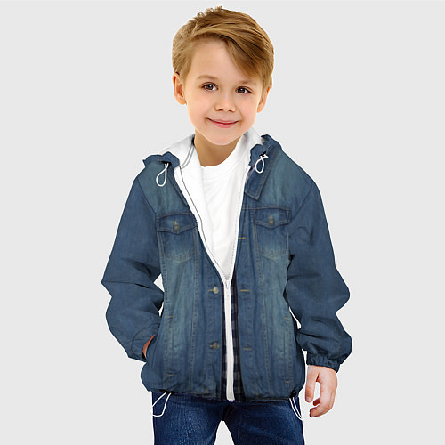 Детская куртка Джинсовка / 3D-Белый – фото 4