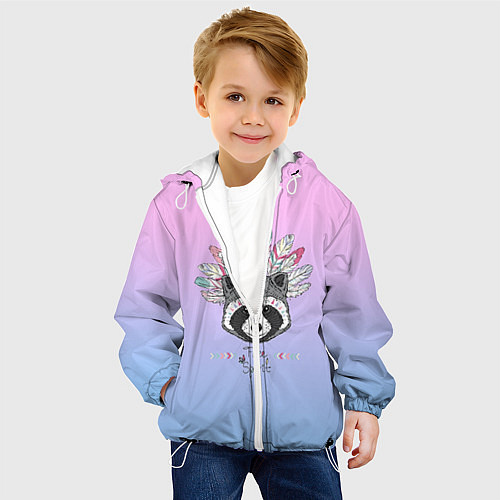 Детская куртка Raccoon: Free Spirit / 3D-Белый – фото 4