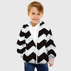 Куртка с капюшоном детская Полосы, цвет: 3D-белый — фото 2