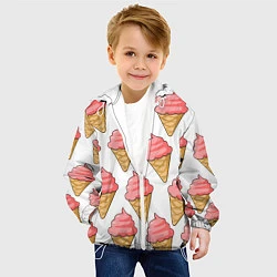 Куртка с капюшоном детская Мороженки, цвет: 3D-белый — фото 2