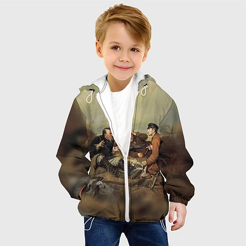 Детская куртка Русские охотники / 3D-Белый – фото 4