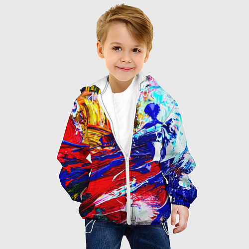Детская куртка Краска / 3D-Белый – фото 4