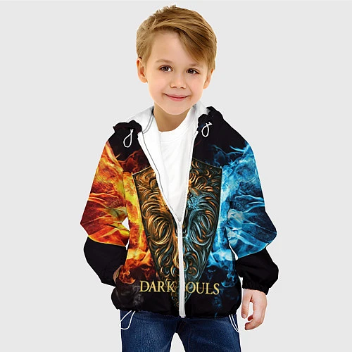 Детская куртка Dark Souls: Lion Shield / 3D-Белый – фото 4