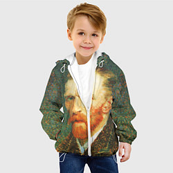 Куртка с капюшоном детская Ван Гог, цвет: 3D-белый — фото 2